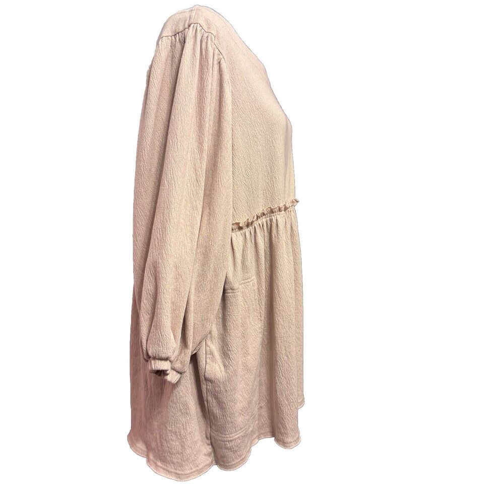 Mable Romper Large Womens Outfit Cream Balloon Sleeve Minimalist Coastal Casual - Picture 6 of 9
